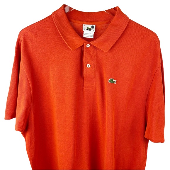 Lacoste Mens Orange Polo Golf Country Club Summer Shirt Size 8/ 3XL - Picture 2 of 6